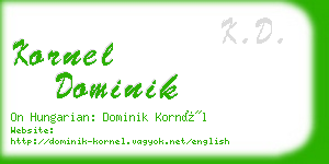 kornel dominik business card